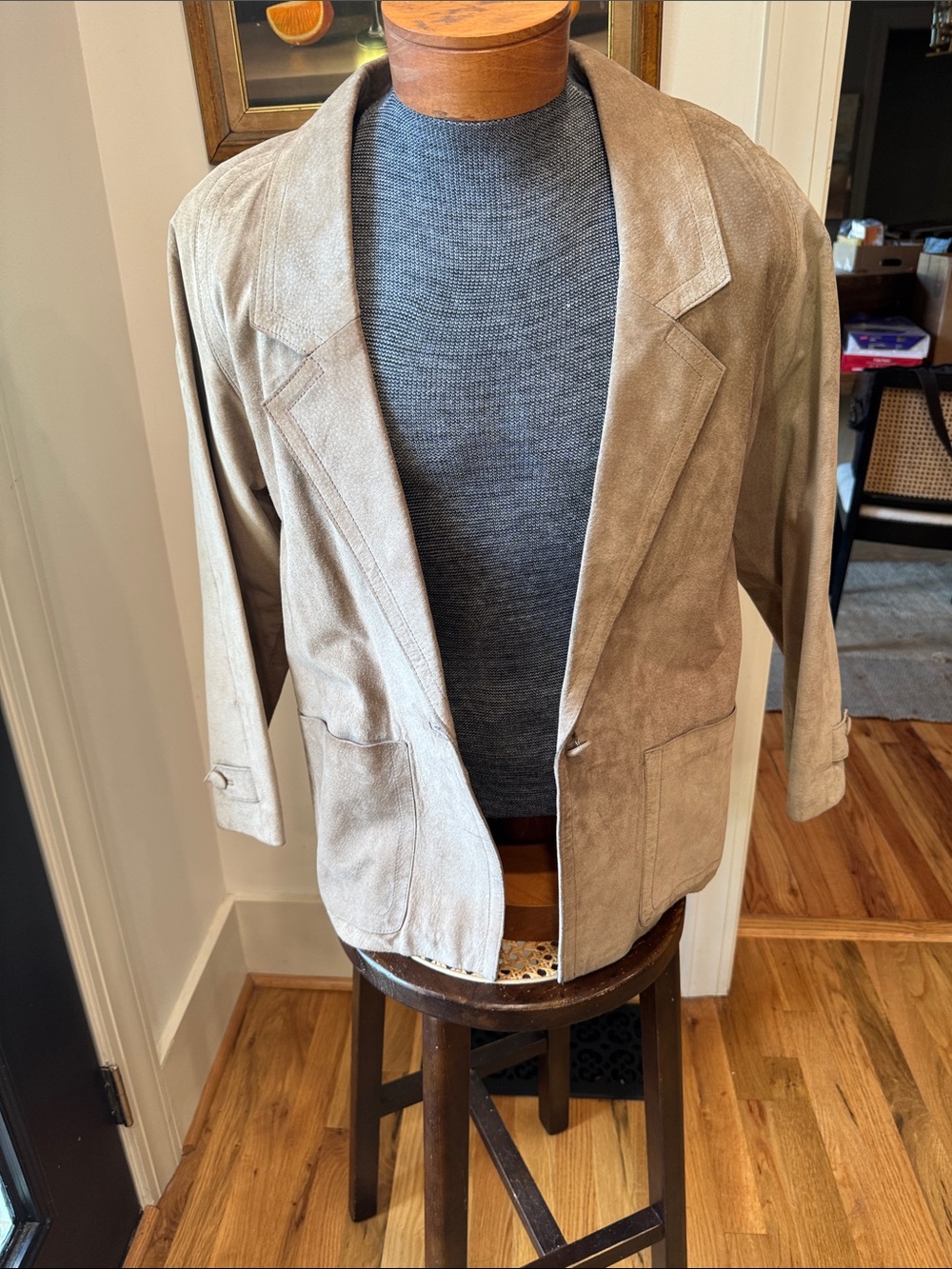 Vintage Avanti Pig Suede Blazer - Made in Yugoslavia - Size Small